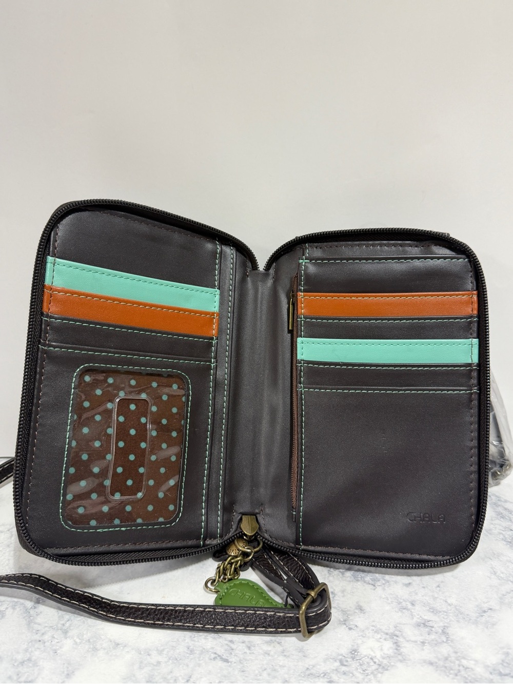 CHALA Crossbody Cell Phone Case Wallet Hummingbird faux leather travel - Picture 7 of 9